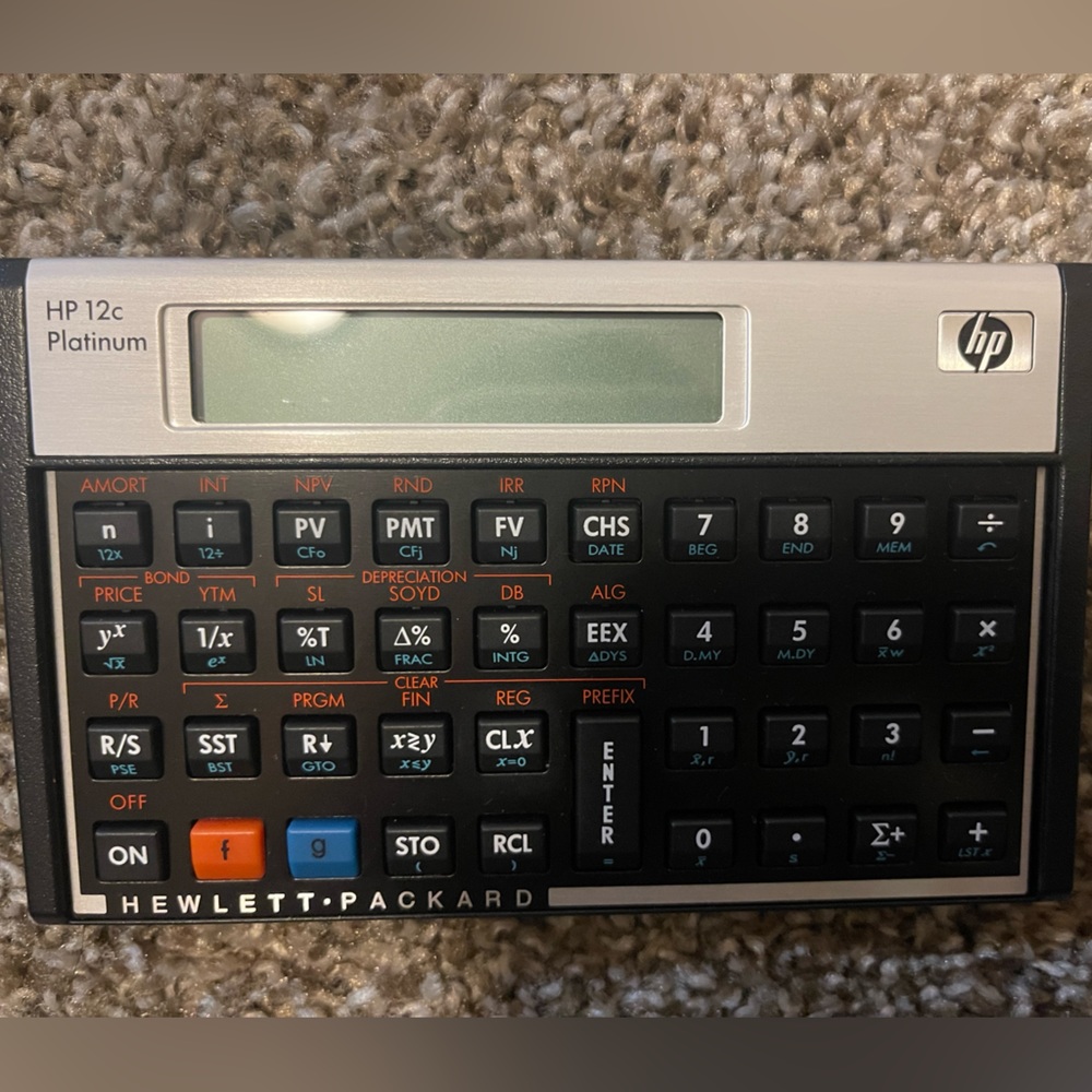 HP 12c Platinum Financial Calculator, 10-Digit LCD